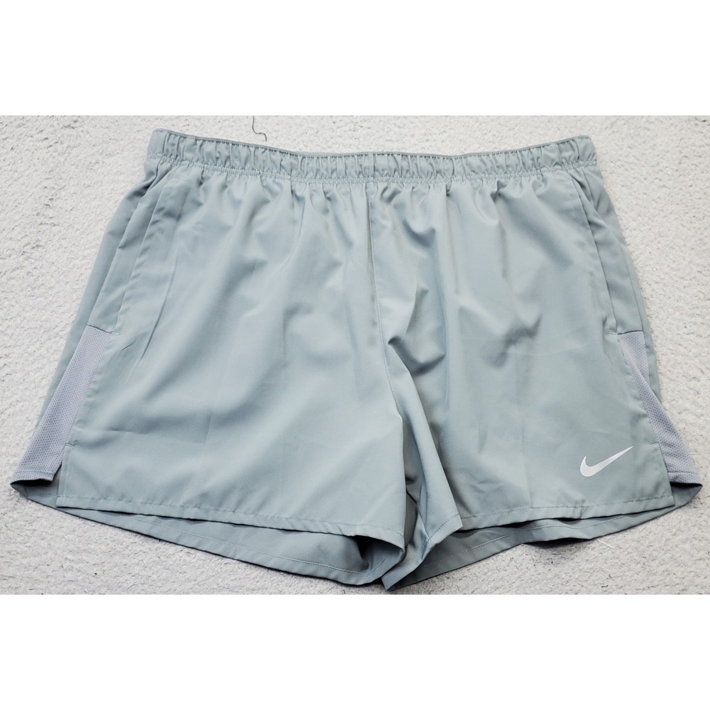 Nike Dri-FIT Challenger Brief-Lined Versatile Running Shorts Mens XXL Gray Slit